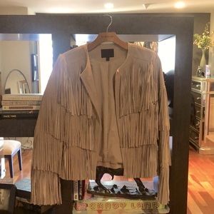 Intermix suede fringe jacket, Size P!